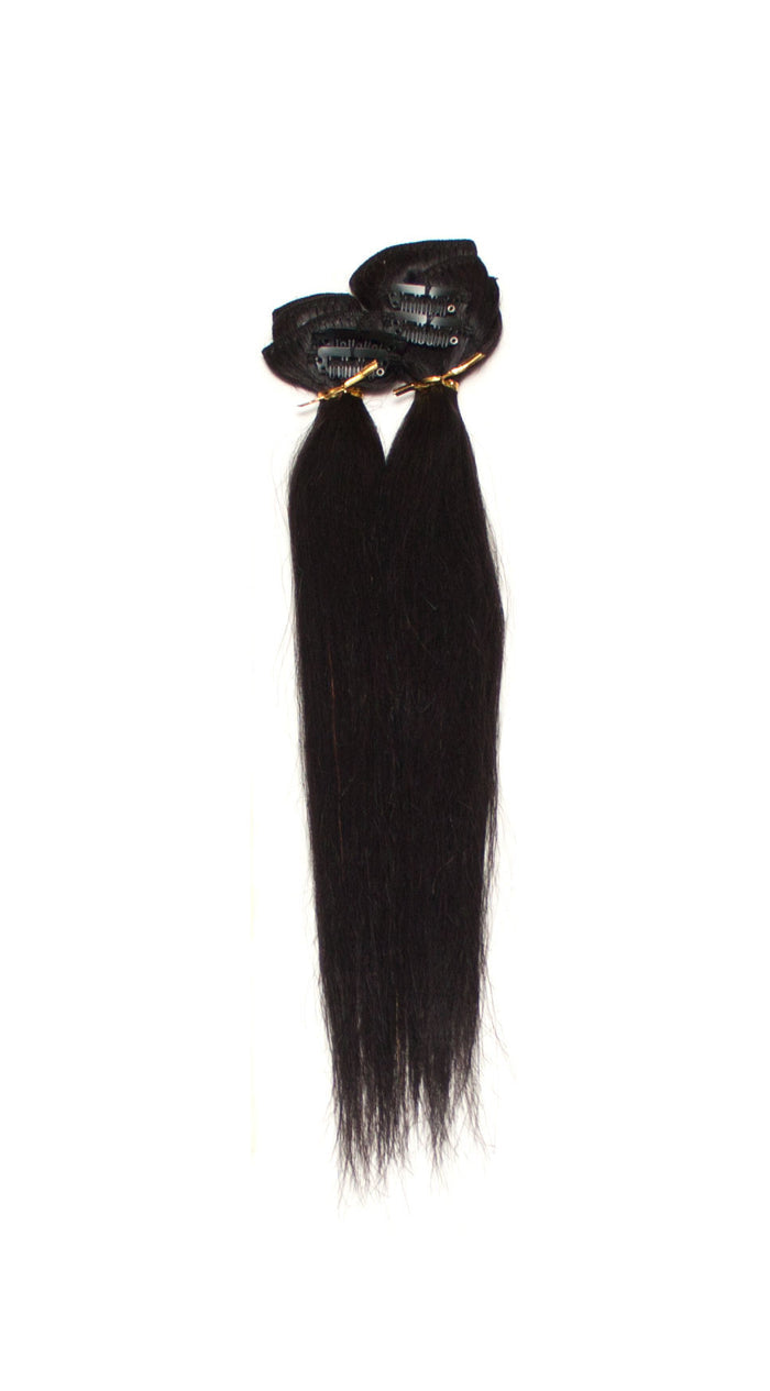 1st Lady Remy Human Hair Clip-On Silky Straight 14"  (7Pcs) - Elysee Star