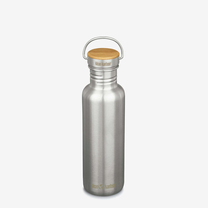 Klean Kanteen Brushed 27oz Reflect Water Bottle with Bamboo Cap