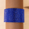 4201 - Rhinestone Cuff Bracelet - Royal Blue