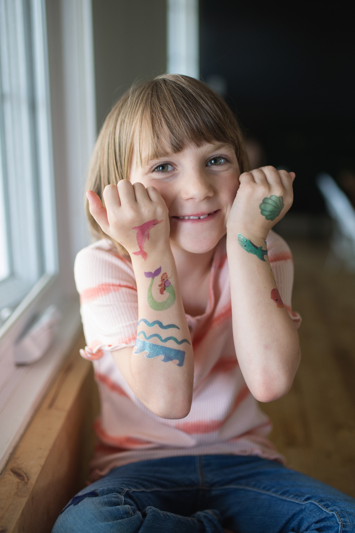 6 Packs of Mermaid Temporary Tattoos