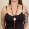 92202 - Squash Blossom Necklace - Ivory & Copper