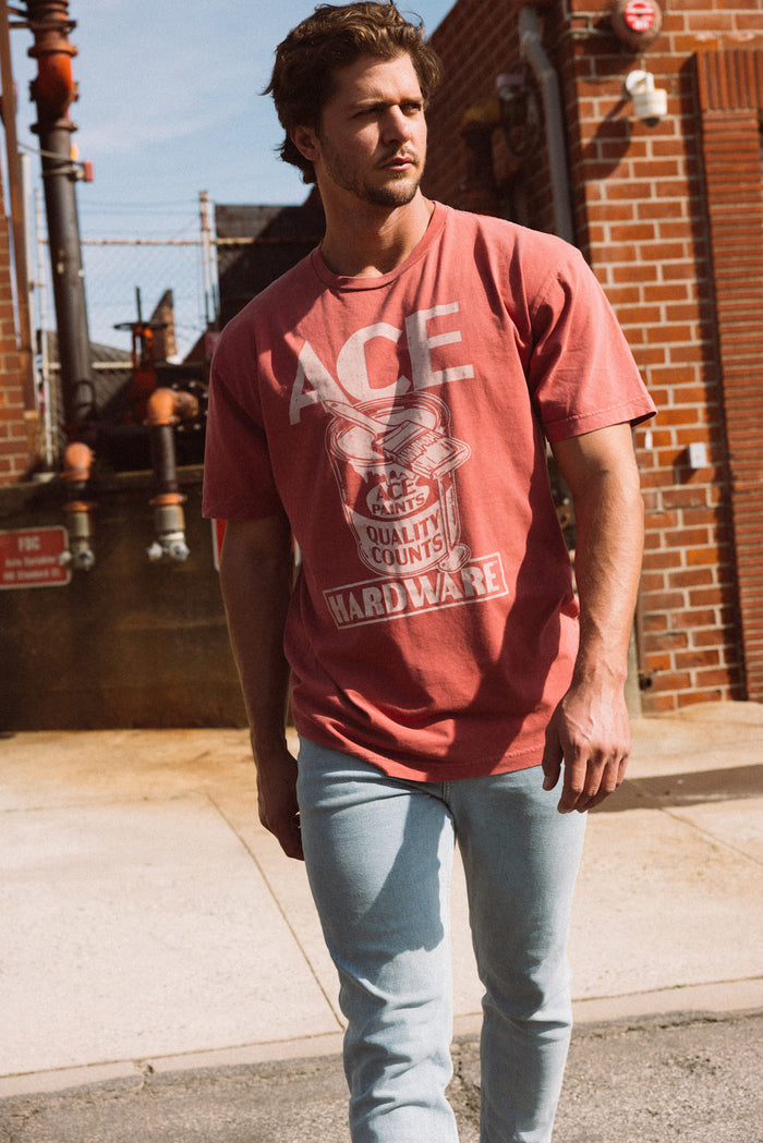 Ace Pigment Tee - Red