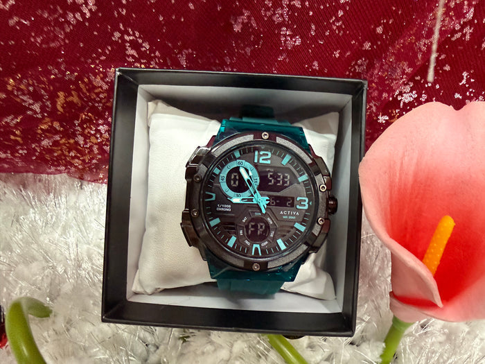 Activa X Invicta Digital Men's Watch - 51mm. Teal. Blue (ACW8118-004)