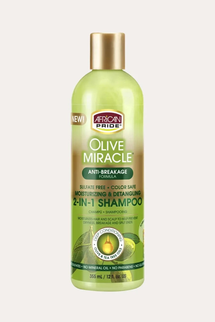 AFRICAN PRIDE OLIVE MIRACLE 2IN1 SHAMPOO 12oz AFRICAN PRIDE