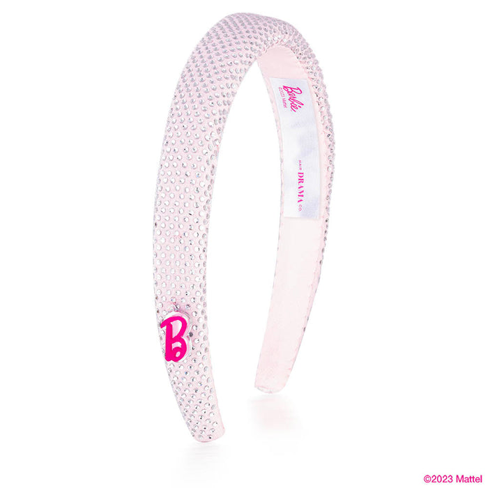 Barbie Rhinestone Puff Hair Band with Barbie Charm - Pink