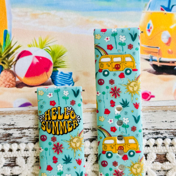 Beach Bus Babe Print Silicone Band For Samsung Watch