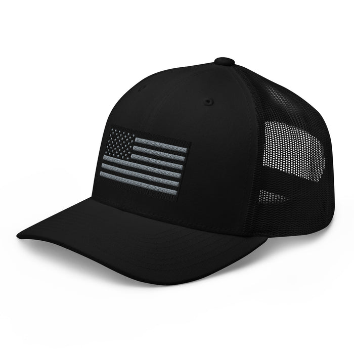 Black American Flag Heather Snapback Hat