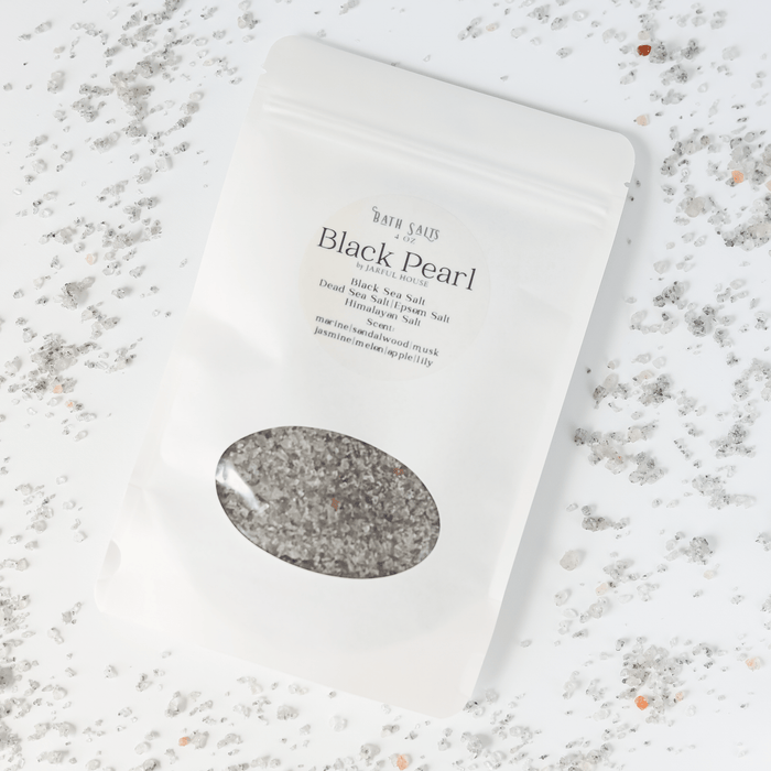 Black Pearl Bath Salts – Mineral-Rich Spa Soak with Marine & Musk Notes | 6.5 oz