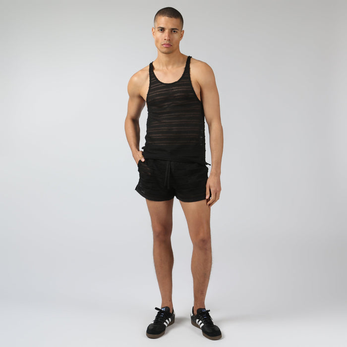 NEW- Black Sundown Knit Tank - Parke & Ronen