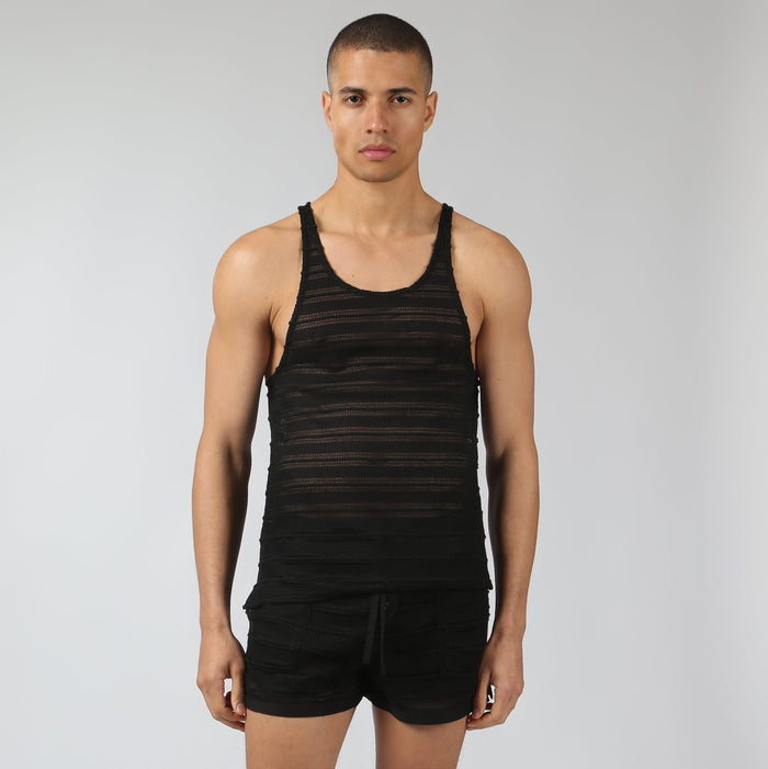 NEW- Black Sundown Knit Tank - Parke & Ronen
