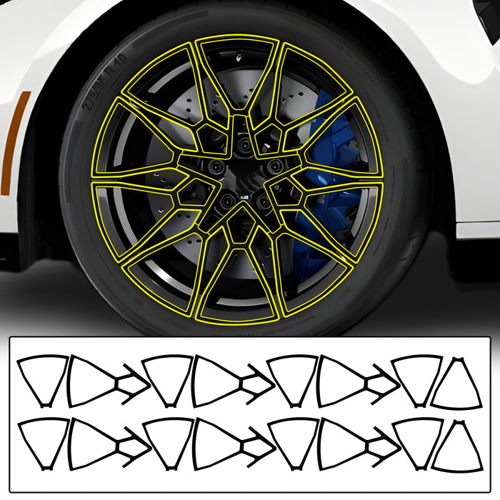 Fits BMW M4 2021+ Vinyl Chrome Delete Grille Blackout Decal Stickers Overlay Film - Bogar Tech Designs