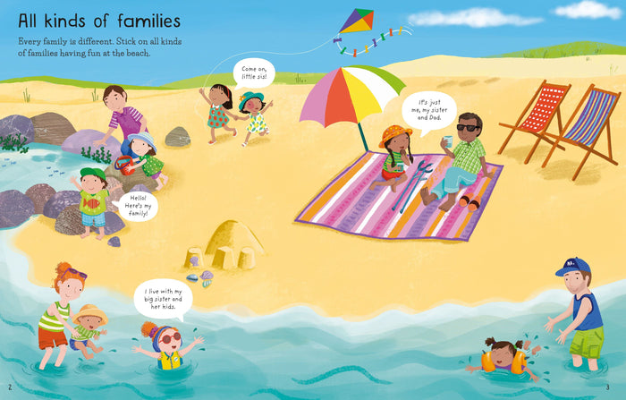 Book - First Sticker Book - Families - Spread 1