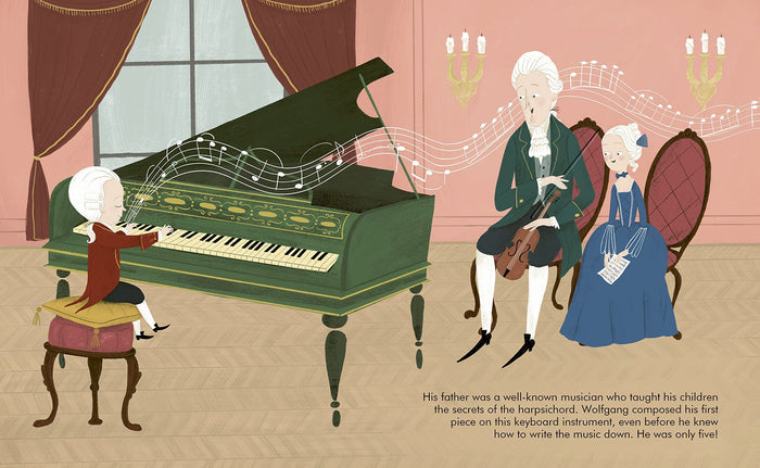 Book - Little People, Big Dreams - Mozart - Spread 2