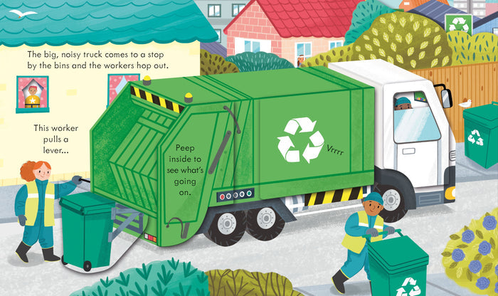 Book - Peep Inside How A Recycling Truck Works - Spread 2