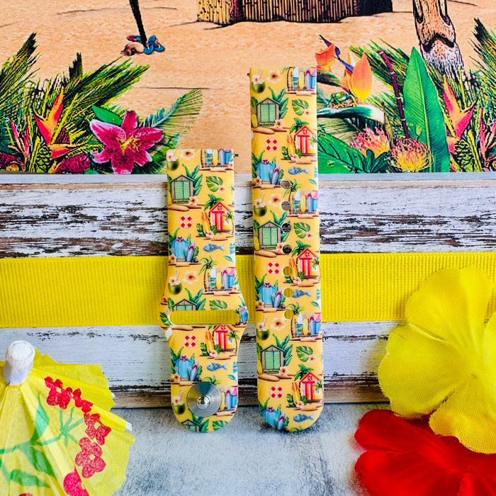Cabana Cutie Print Silicone Band For Samsung Watch