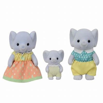 Calico Critters Elephant Family Trio