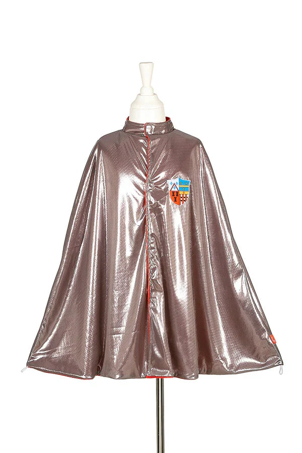 Cape Dress Up - Knight - Red Dragon - Reversible - Metallic Side - Front Cut