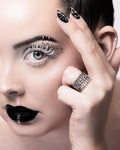 Cemetery Walks Ring gothic sterling silver statement ring by The Pretty Cult on white background