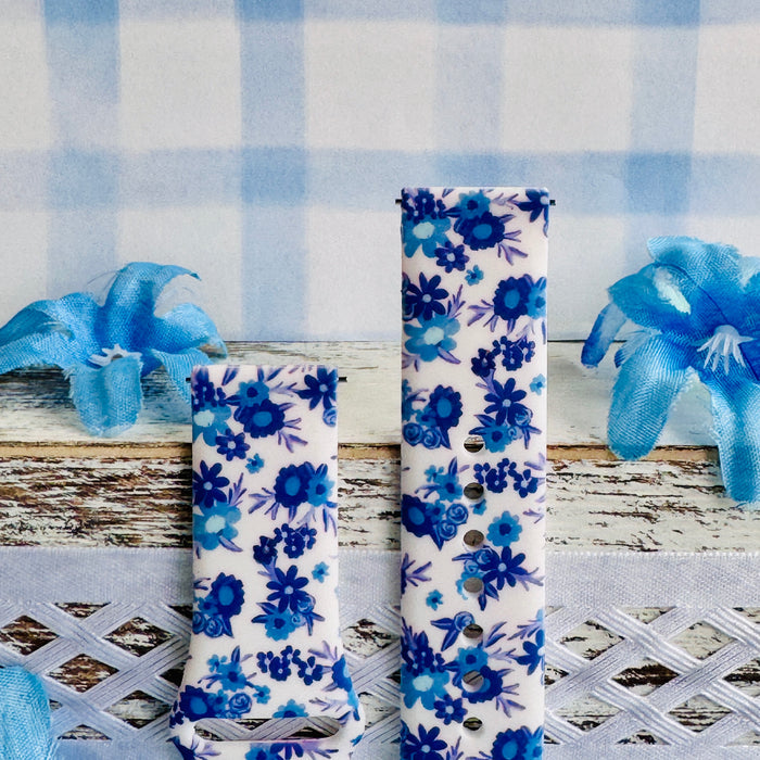 Cottage Blooms Print Silicone Band For Samsung Watch