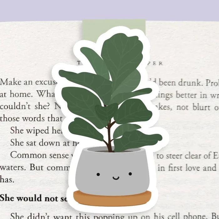 CRAFTEDVAN Magnetic Bookmark - Fiddle Fig Plant
