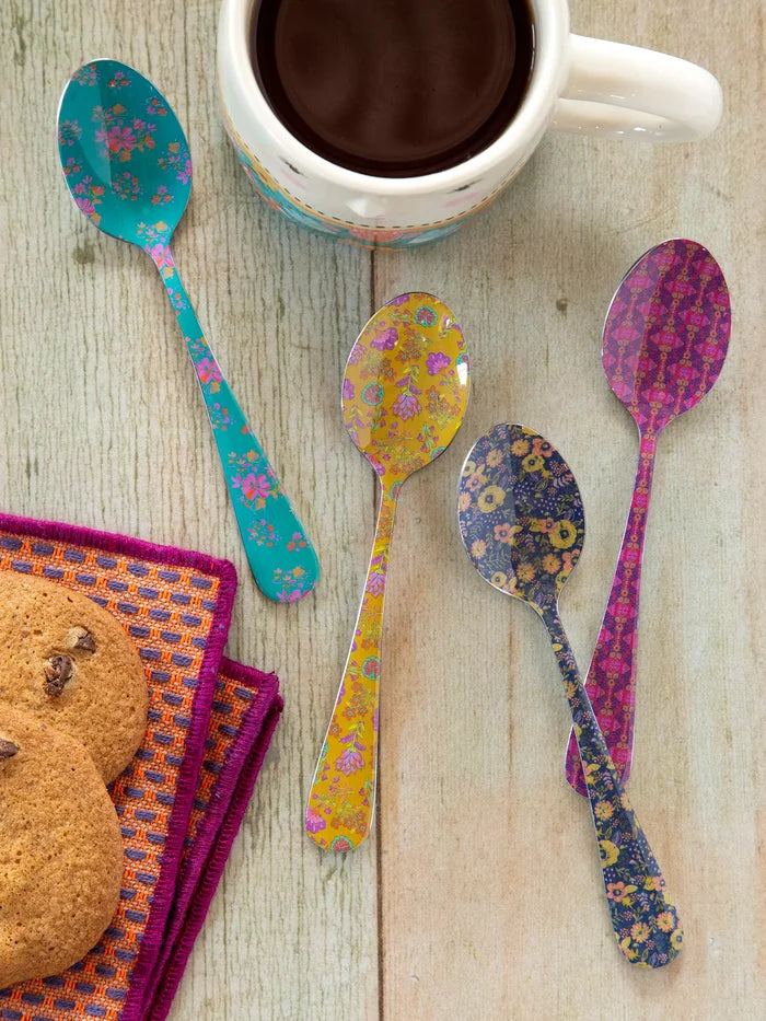 Ditsy Teaspoons, Set of 4 - Multicolored-view 1