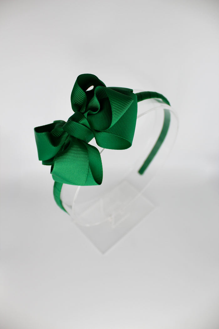 Double Loop School Headband - Green