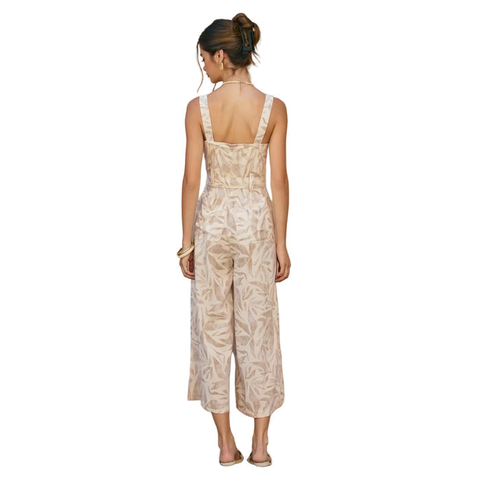 Driftwood Dreams Straight Neck Cropped Jumpsuit