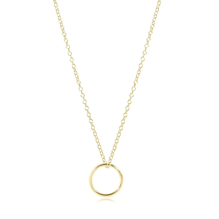 eNewton Halo Gold Charm Necklace | 16" Gold-Filled Necklace