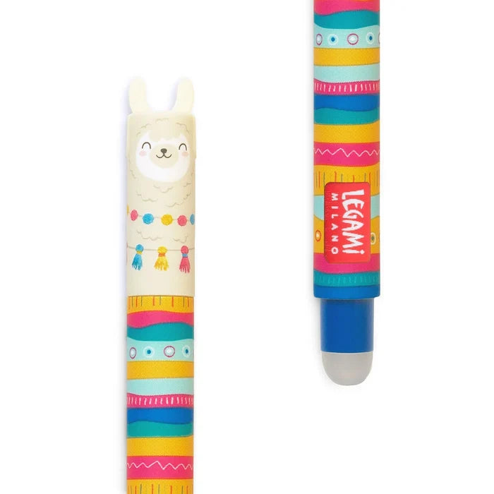 Erasable Gel Pen - Llama - Close Up Cut