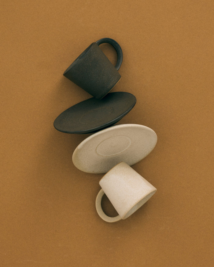 Espresso Cup and Saucer - Stone Beige