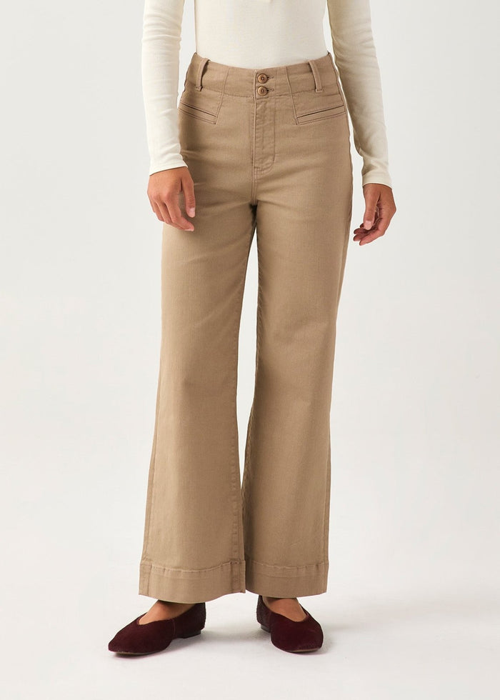 Women's Desert Tan High Rise Trouser front