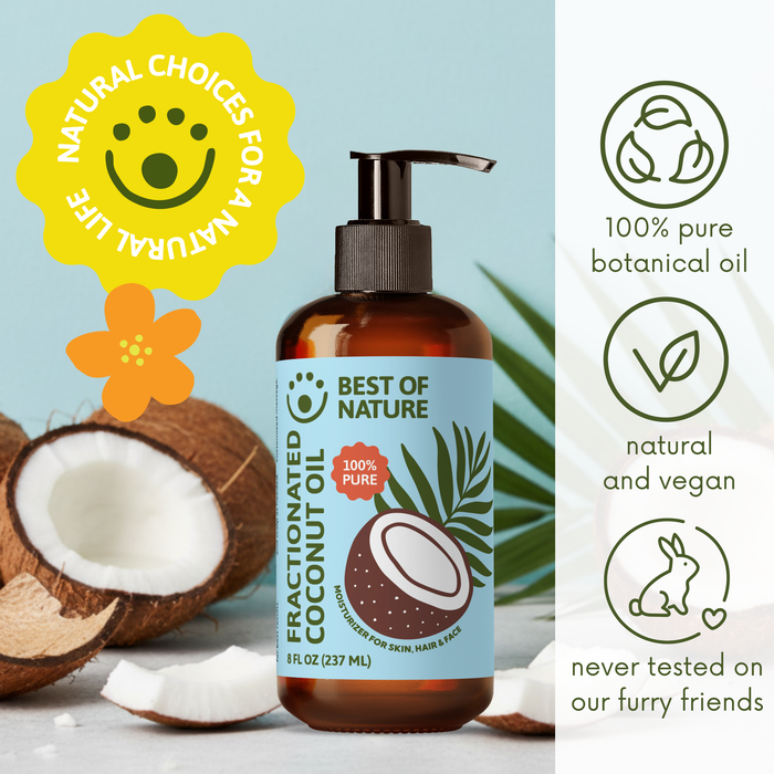 Fractionated Coconut Massage & Body Oil - 100% Pure