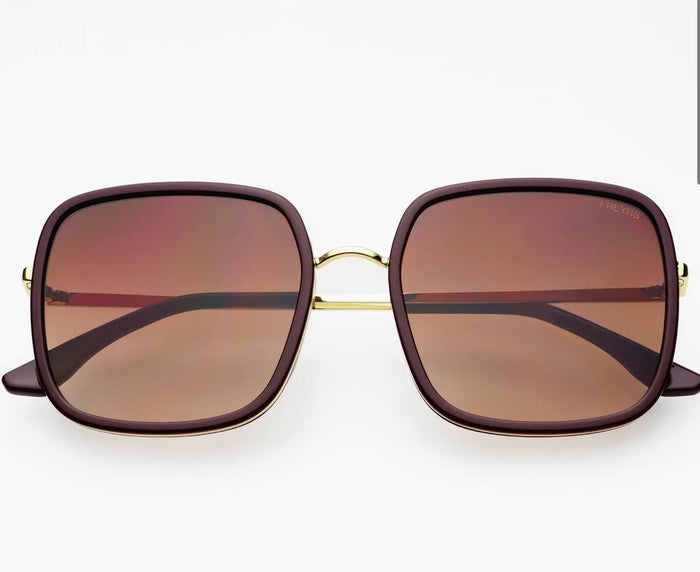 Freyers Eyewear Cosmo Acetate Women’s Square Sunglasses - Chocolate
