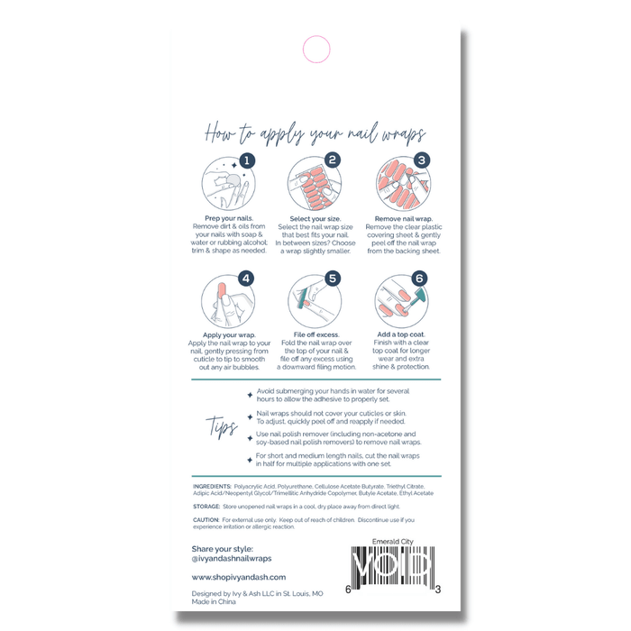 Frosted Flurry | Winter Blue Snowflake Nail Art Nail Wrap - Olita Gifts & Goods