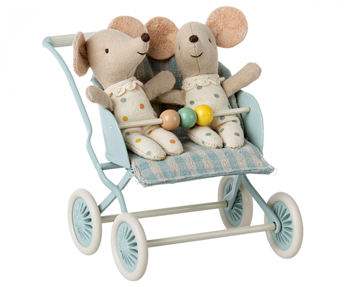 Furniture For Mouse - Stroller - Blue With Mice