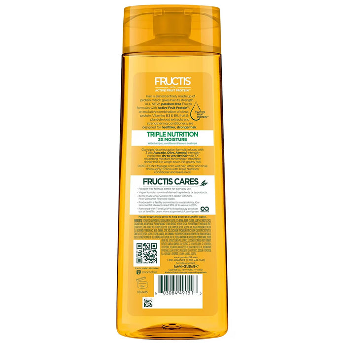 Garnier Fructis Triple Nutrition Shampoo - 12.5 oz - 6 Pack