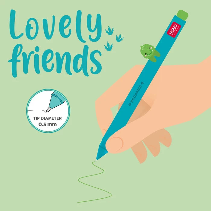 Gel Pen W/Animal Decoration - Dino - Details