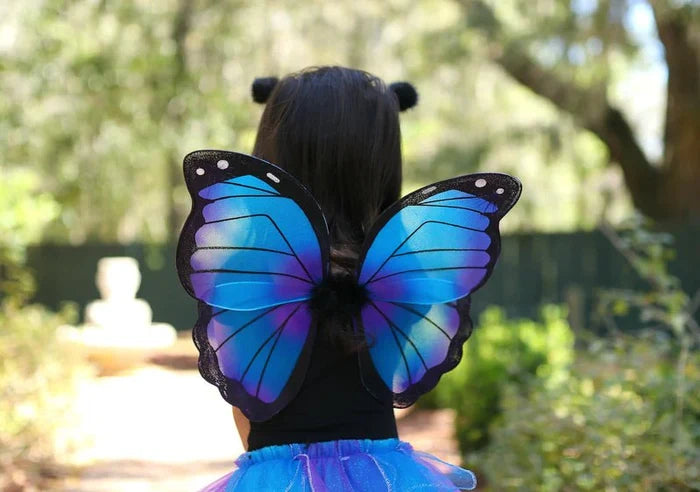 Great Pretenders Blue Midnight Butterfly Tutu Wings & Headband Set 4-6