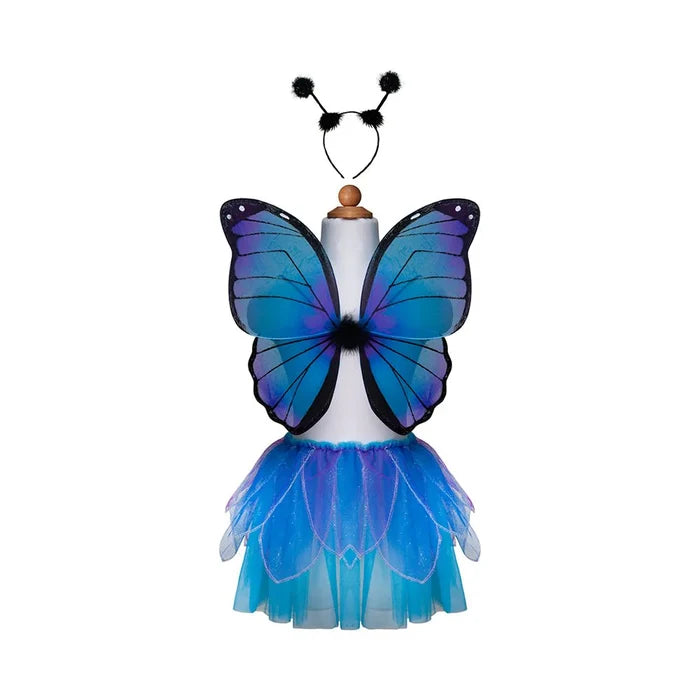 Great Pretenders Blue Midnight Butterfly Tutu Wings & Headband Set 4-6
