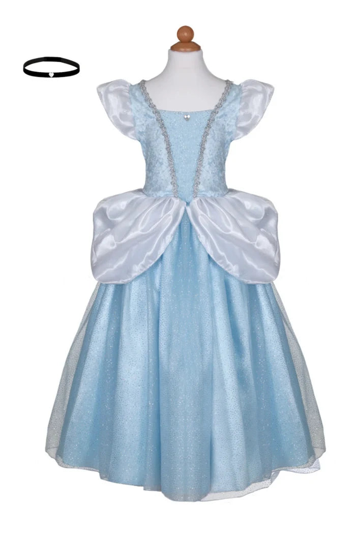 Great Pretenders Deluxe Cinderella Dress Blu/Wht 5-6