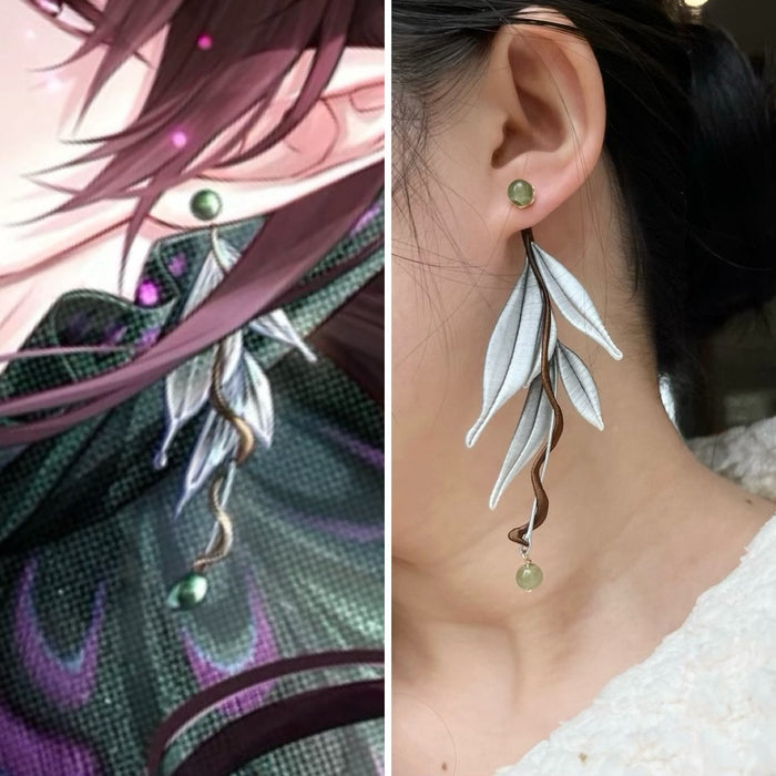 Xu Mo - Somnium inspired handmade chanhua earrings on a person's ear