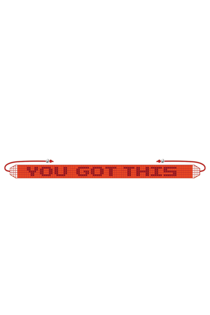 Red digital display with 'YOU GOT THIS' text on a white background