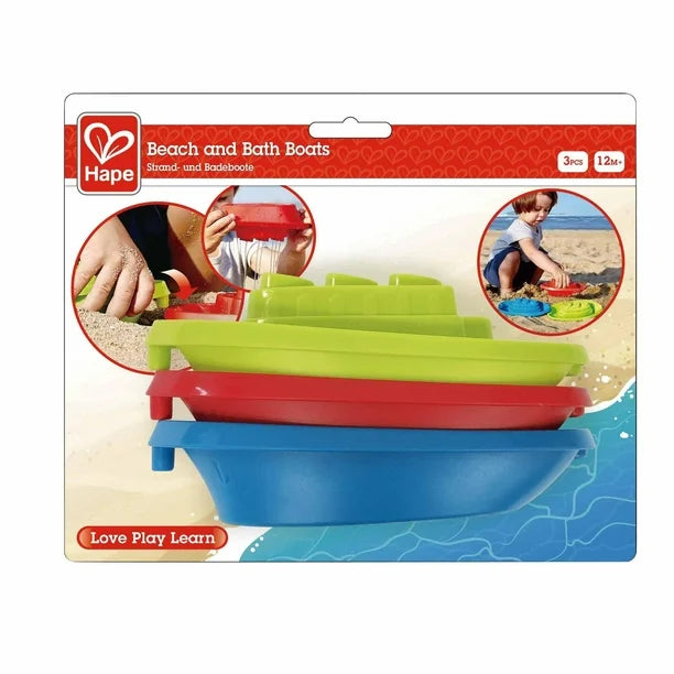 Hape Beach & Bath Boats 3 Pce