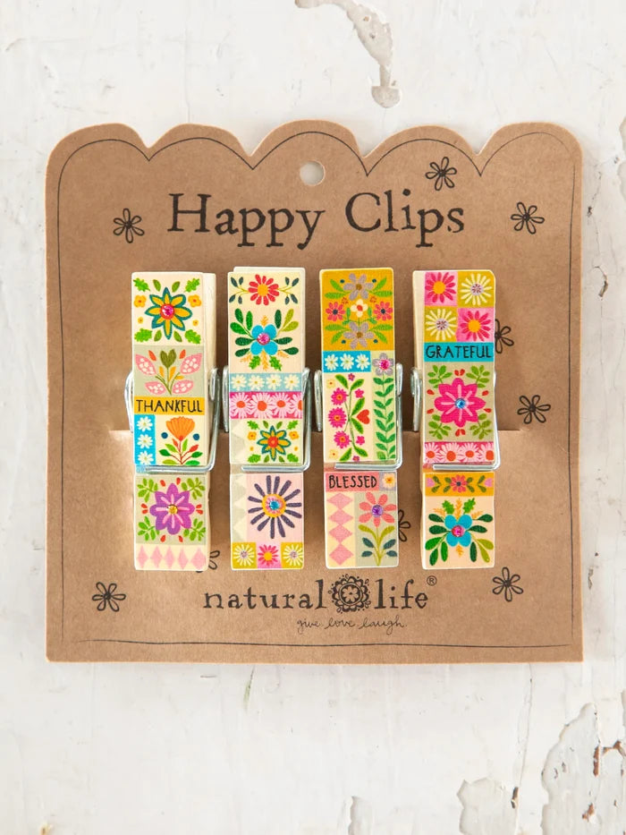 Bag Clips, Set of 4 - Thankful Grateful Blessed-view 1