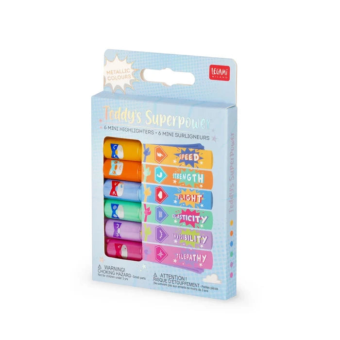 Highlighters - Set Of 6 - Teddy's Superpower