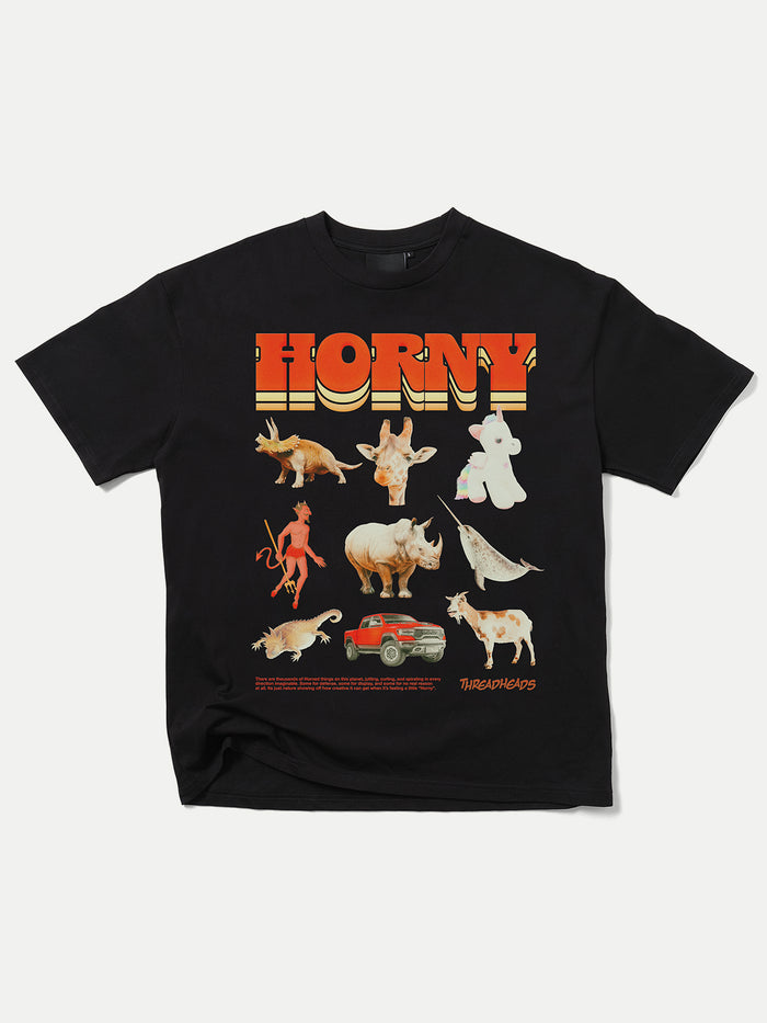 Horny Things T-Shirt | Black-Image 1