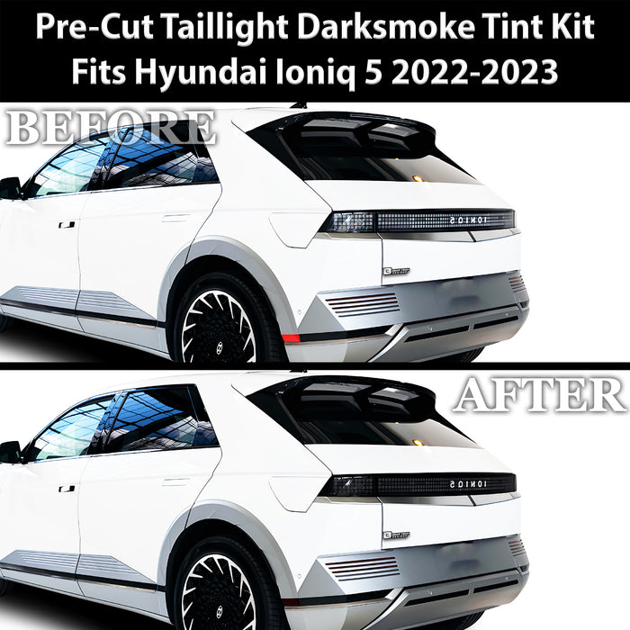 Full Headlight Taillight Precut Smoked PPF Tint Kit Film Overlay Fits Hyundai Ioniq 5 2022 2023 - Bogar Tech Designs