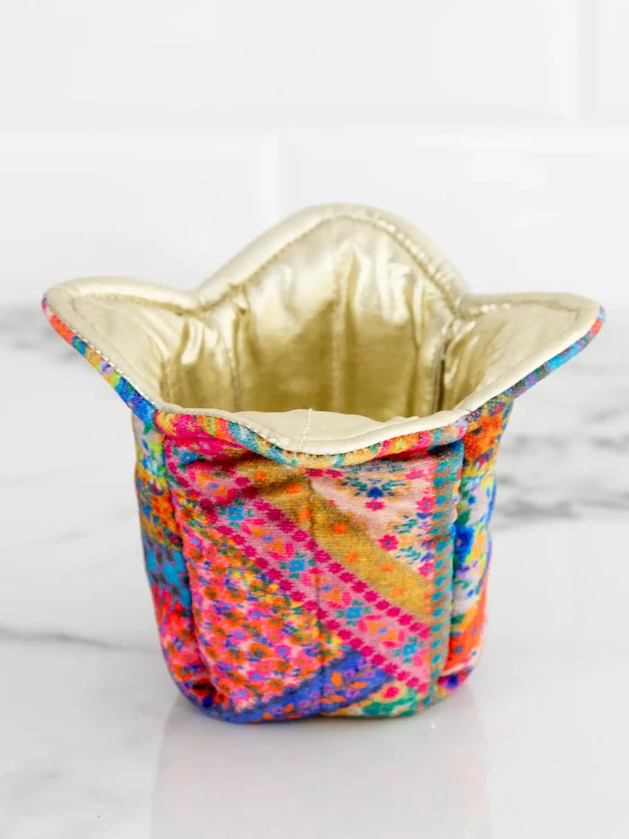 Ice Cream Cozy - Pink Folk Flower Patchwork-view 3