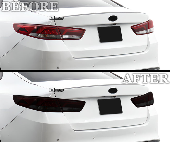 Full Headlight Taillight Precut Smoked PPF Tint Kit Film Overlay Fits Kia Optima 2016 - 2020 - Bogar Tech Designs