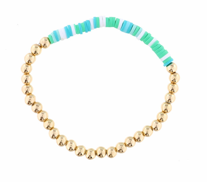 Kids Bead & Disk Bracelet #JM6435B-14